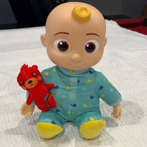 Cocomelon Talking JJ Adorable Baby Doll with Red Teddy